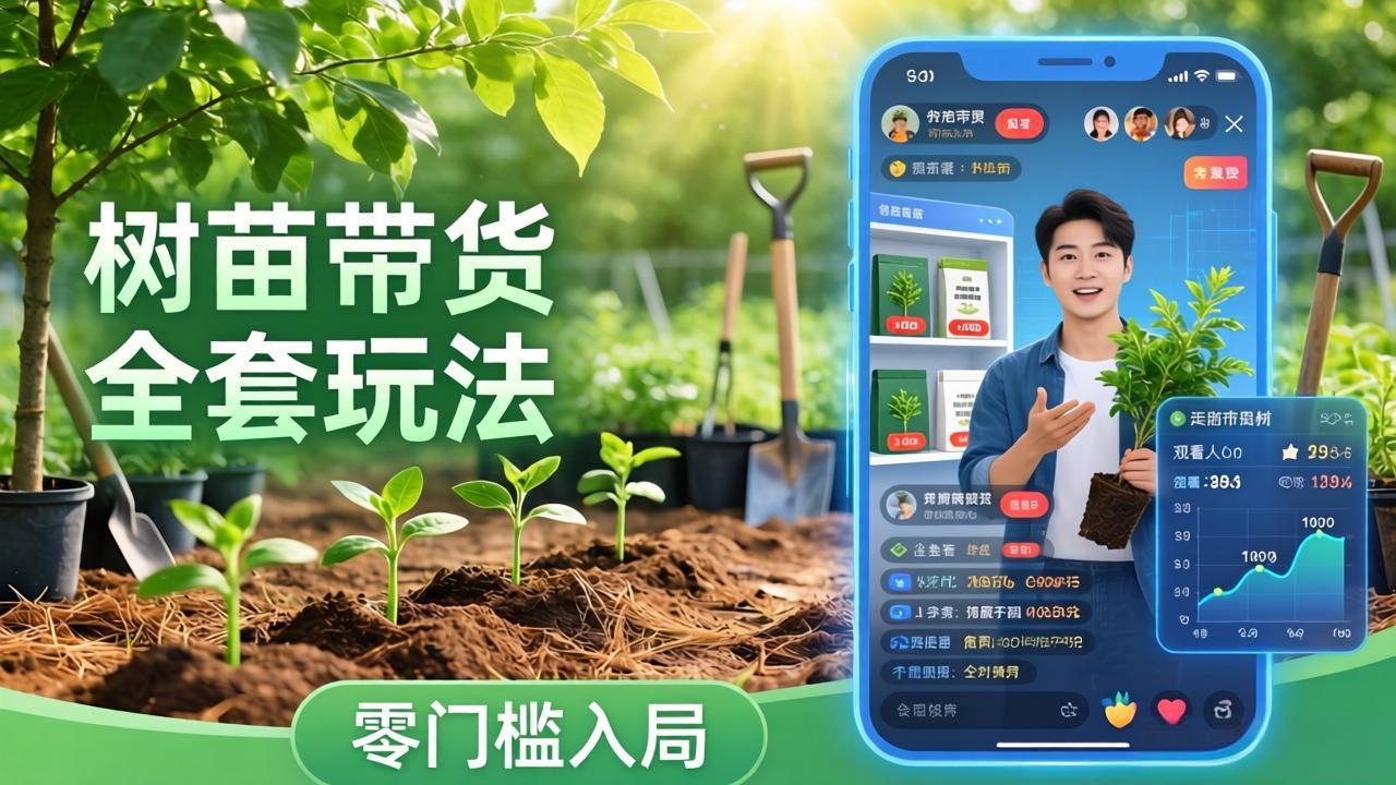 视频号AI树苗带货全套玩法:零门槛入局,掌握豆包、千问等AI工具制作树苗视频的全套流程-仙女副业网