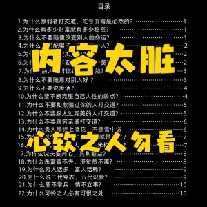内容太脏 心软之人勿看电子资料pdf-仙女副业网