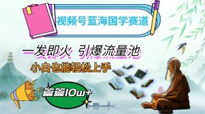 视频号蓝海国学赛道，引爆流量池，小白也能轻松上手，月入过万-仙女副业网