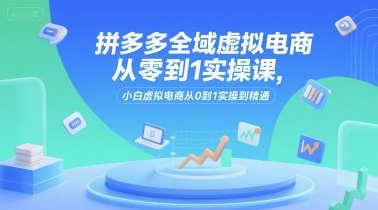 拼多多全域虚拟电商从零到1实操课，小白虚拟电商从0到1实操到精通-仙女副业网