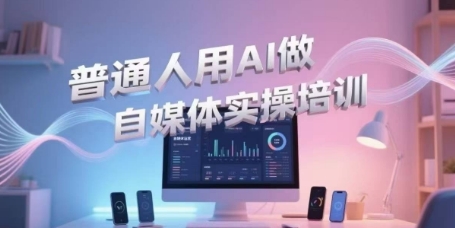 普通人用AI做自媒体实操培训，普通人一个人用ai做自媒体，视频制作、短视频引流、直播带货，轻松入门-仙女副业网