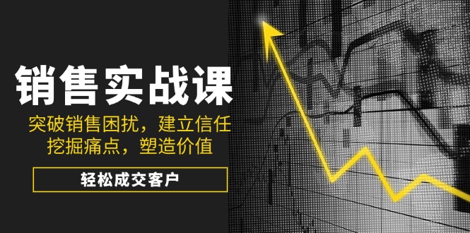 销售实战课，突破销售困扰，建立信任，挖掘痛点，塑造价值，轻松成交客户-仙女副业网