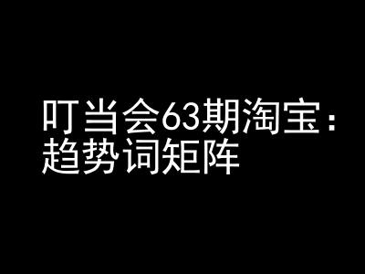 《淘宝天猫打爆班》原创高阶技术第63期，趋势词矩阵技术和玩法-仙女副业网