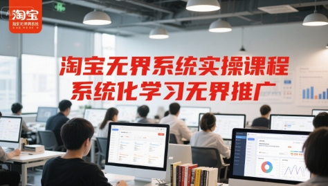 淘宝无界系统实操课程，系统化学习无界推广-仙女副业网