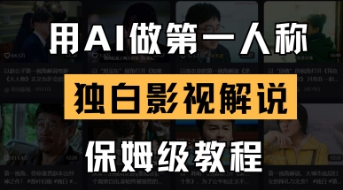 用AI做第一人称独白影视解说，手把手教学，保姆级教程-仙女副业网