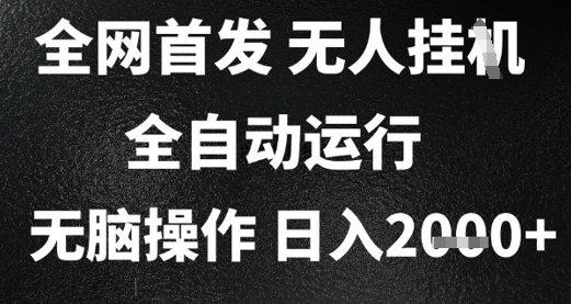 2025首发无人挂G项目，日入2k+，全自动运行，无脑操作，长期稳定 小白可玩【揭秘】-仙女副业网