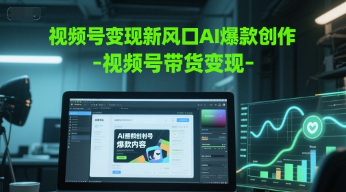 视频号变现新风口AI爆款创作-视频号带货变现-仙女副业网