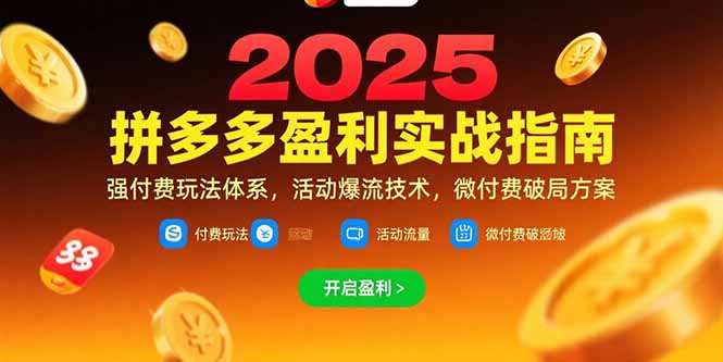 拼多多盈利实战指南，强付费玩法，活动爆流技术，微付费破局方案(更新7月-仙女副业网