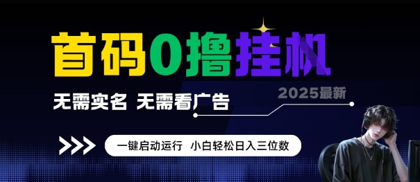首码0撸全自动挂G项目，无需实名无需看广告，小白轻松日入3位数，多号短阵收益无上限【揭秘】-仙女副业网