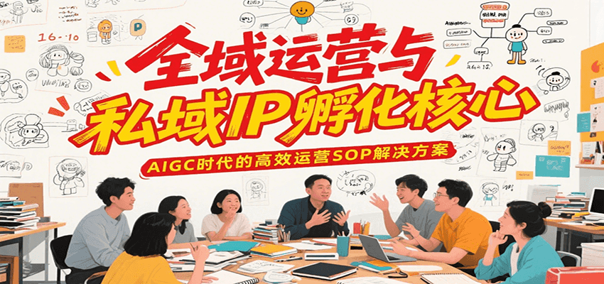 全域运营与私域IP孵化核心，AIGC时代的高效运营SOP解决方案-仙女副业网