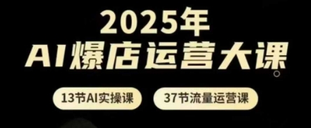 2025年AI爆店运营大课，13节AI实操课+37节流量运营课-仙女副业网