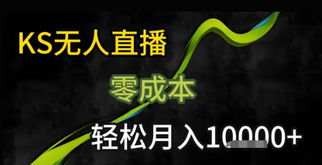KS无人直播25年最新玩法，只需一部手机，轻松月入1W+【揭秘】-仙女副业网