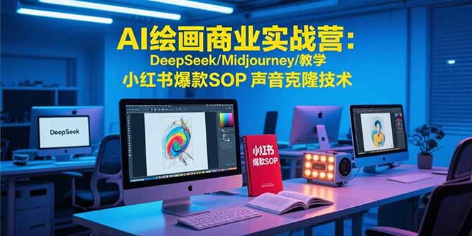 AI绘画商业实战营：DeepSeek/Midjourney/教学 小红书爆款SOP 声音克隆技术-仙女副业网