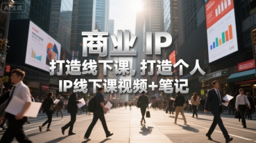 商业IP打造线下课，打造个人 IP线下课视频+笔记-仙女副业网