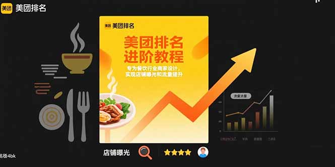 美团排名进阶教程：专为餐饮行业商家设计，实现店铺曝光和流量提升-仙女副业网