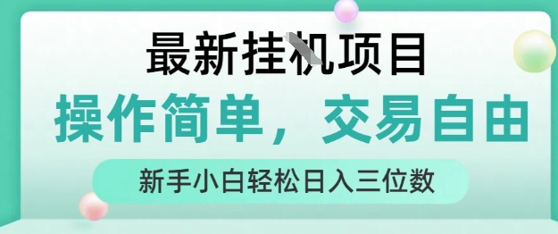 最新挂G项目，操作简单，交易自由，人人可上手，新手小白轻松日入三位数【揭秘】-仙女副业网