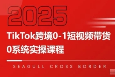 TikTok跨境0-1短视频带货，系统拆解TikTok跨境带货全链路，实现跨境可持续盈利-仙女副业网