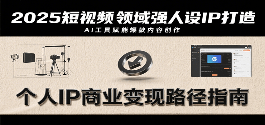 2025短视频领域强人设IP打造，结合爆款案例与AI工具应用，从个人出镜到商业成交转化-仙女副业网