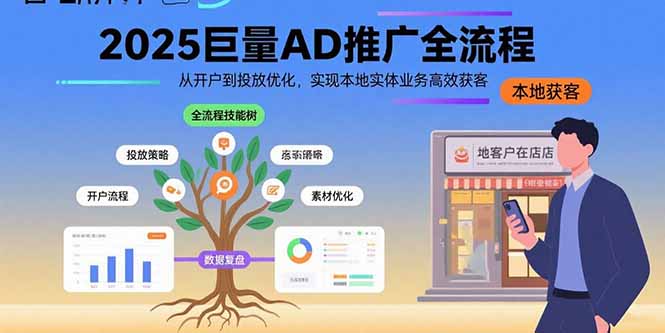 2025巨量AD推广全流程，从开户到投放优化，实现本地实体业务高效获客-仙女副业网