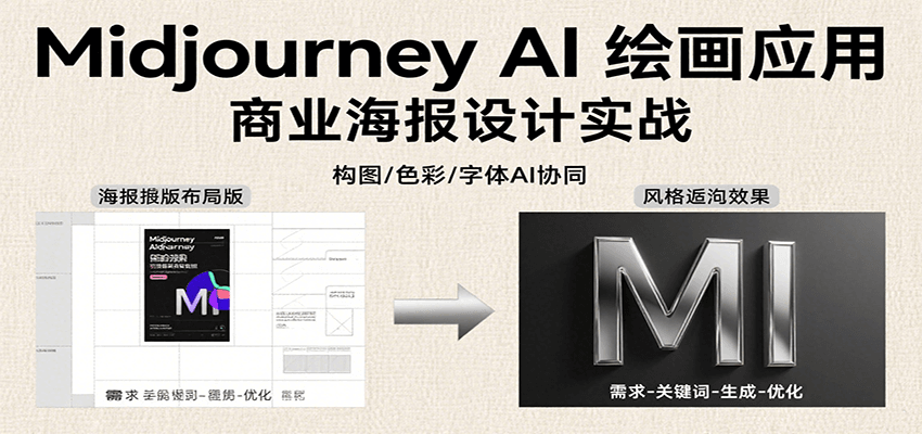 Midjourney AI绘画应用，关键词指令解析、漫画头像制作、海报设计、3D人物生成等-仙女副业网