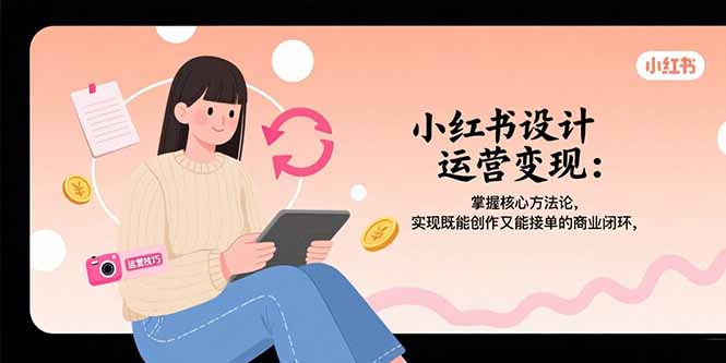 小红书设计运营变现：掌握核心方法论，实现既能创作又能接单的商业闭环-仙女副业网