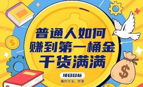 普通人如何賺到第一桶金，干货满满，操作方法及步骤-仙女副业网
