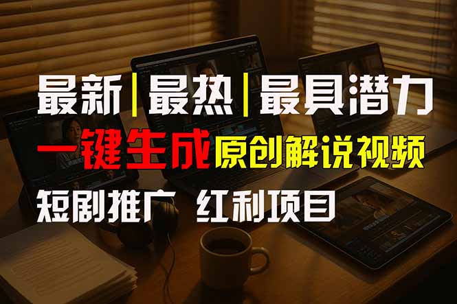 短剧推广新思路，AI一键生成原创解说视频，10分钟产出100条，30天赚了5.5w-仙女副业网