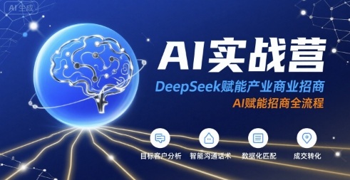 AI实战营：DeepSeek赋能产业商业招商，AI赋能招商全流程-仙女副业网
