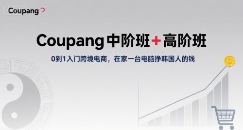 Coupang中阶班+高阶班，0到1入门跨境电商，在家一台电脑挣韩国人的钱-仙女副业网