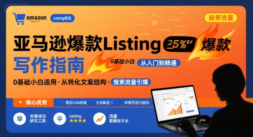 亚马逊爆款Listing写作方法，亚马逊0基础小白也能写爆款自带流量的Listing-仙女副业网