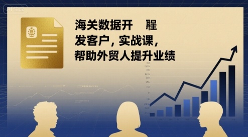 海关数据开发客户实战课，帮助外贸人提升业绩-仙女副业网