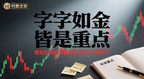 付费文章：字字如金 皆是重点， 看完后 你就清楚该怎么在大A布局了-仙女副业网