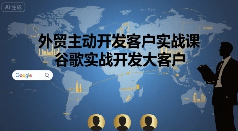 外贸主动开发客户实战课，谷歌实战开发大客户-仙女副业网