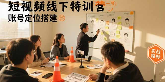 短视频线下特训营：账号定位搭建/口播号拍摄剪辑/直播间流量入口/变现实战-仙女副业网