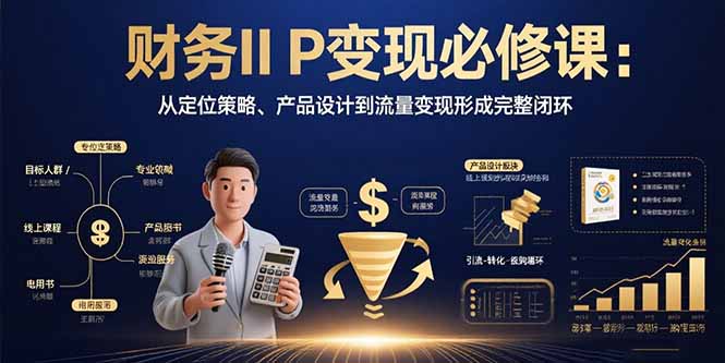财务IP变现必修课：从定位策略、产品设计到流量变现形成完整闭环-仙女副业网