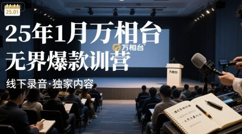 25年1月万相台无界爆款特训营线下录音-仙女副业网