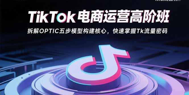 TikTok电商运营高阶班：拆解OPTIC五步模型构建核心，快速掌握Tk流量密码-仙女副业网