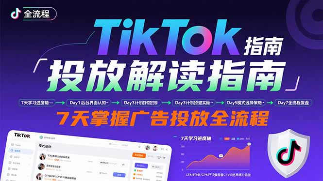 TikTok投放解读指南：后台操作/计划建立/模式选择，7天掌握广告投放全流程-仙女副业网