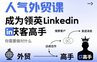 人气外贸课-成为领英Linkedin获客高手，你需要做对什么-仙女副业网