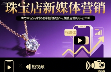 珠宝店新媒体营销，助力珠宝商家快速掌握短视频与直播运营的核心策略-仙女副业网