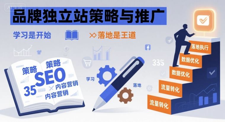 品牌独立站策略与推广，学习是开始，落地是王道-仙女副业网