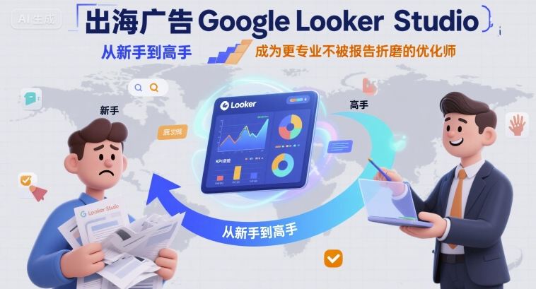 出海广告Google Looker Studio从新手到高手，成为更专业不被报告折磨的优化师-仙女副业网