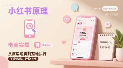 小红书原理以及详细实操流程，小红书电商教程-仙女副业网
