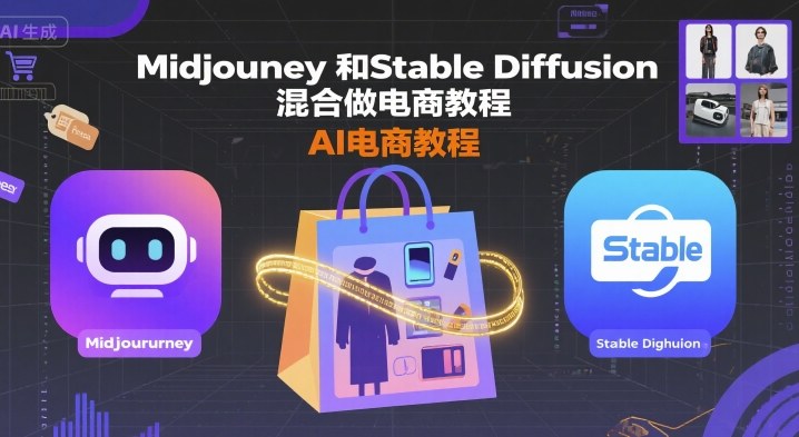 Midjourney和Stable Diffusion混合做电商教程-ai电商教程-仙女副业网
