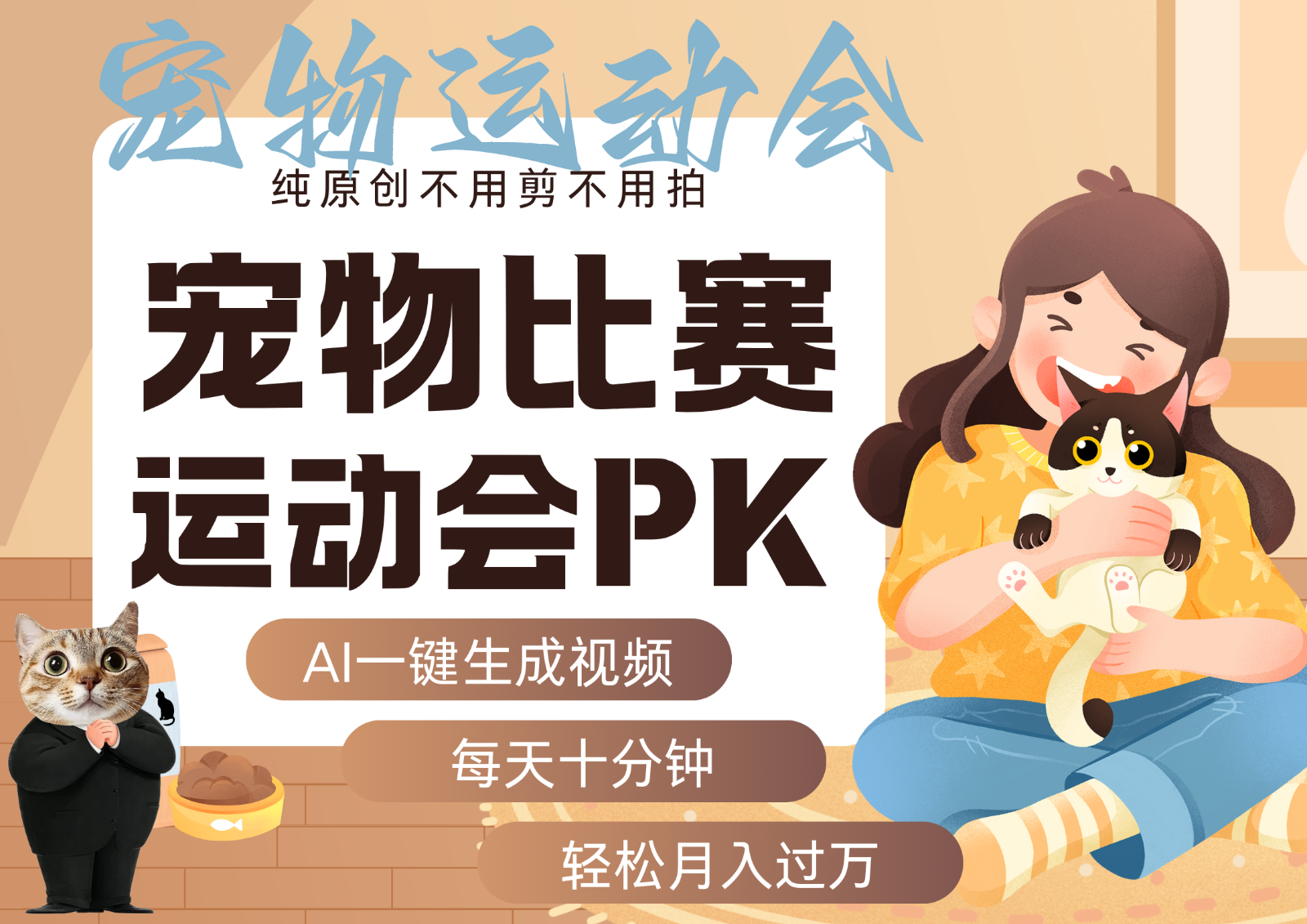 AI萌宠运动员跳水 射击 篮球 足球比赛 每天十分钟 附详细提示词文案库 代替做...-仙女副业网