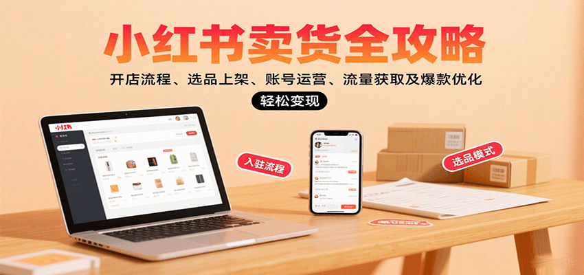 小红书卖货全攻略：开店流程、选品上架、账号运营、流量获取及爆款优化，轻松变现-仙女副业网