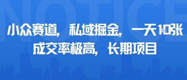 小众赛道，私域掘金，一天多张，成交率极高，长期项目-仙女副业网