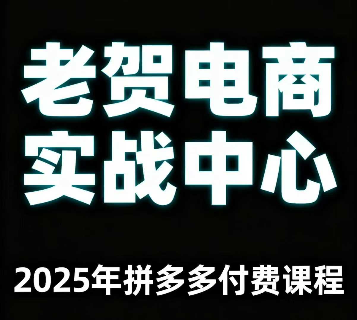 老贺电商2025年拼多多付费课程，用通俗易懂的方法告诉你多多怎么玩-仙女副业网