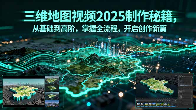 三维地图视频2025制作秘籍，从基础到高阶，掌握全流程，开启创作新篇-仙女副业网