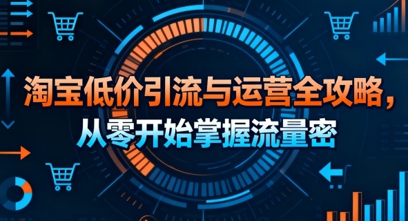 淘宝低价引流与运营全攻略，从零开始掌握流量密码-仙女副业网